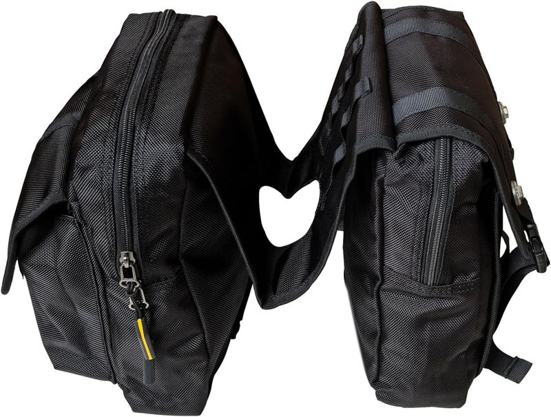 Larswon Universal Water-resistant ATV Tank Bag - Heavy-Duty Motorcycle Saddle Storage Compatible with Sportsman, Grizzly, KingQuad & Most ATV/UTV/Snowmobile Accessories Black - Image 4